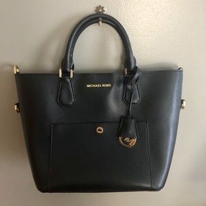 Medium Saffiano Leather Messenger Bag